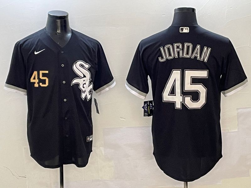 Men Chicago White Sox #45 Jordan Black Game 2025 Nike MLB Jersey style 5->chicago white sox->MLB Jersey
